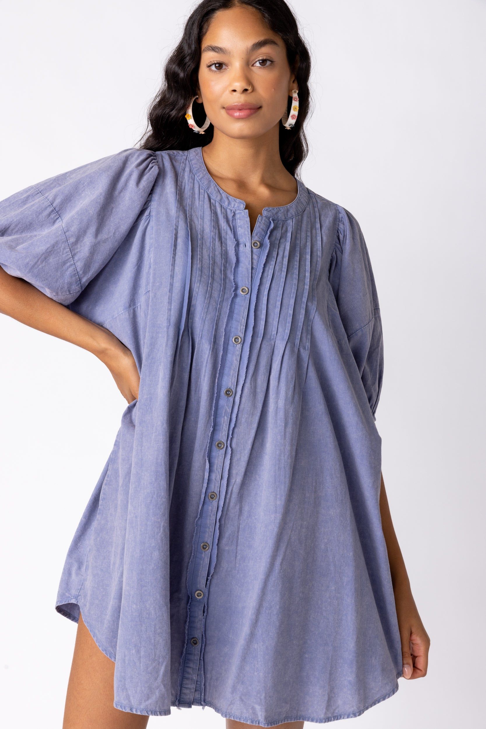 SALE - Keira Button Front Mini Dress sold by fab'rik product image thumbnail 4