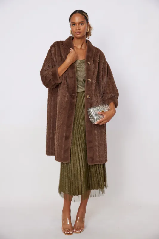 Willow Faux Fur Coat sold by fab'rik