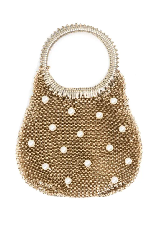 SALE - Corey Pearl Detail Chain Link Purse sold by fab'rik