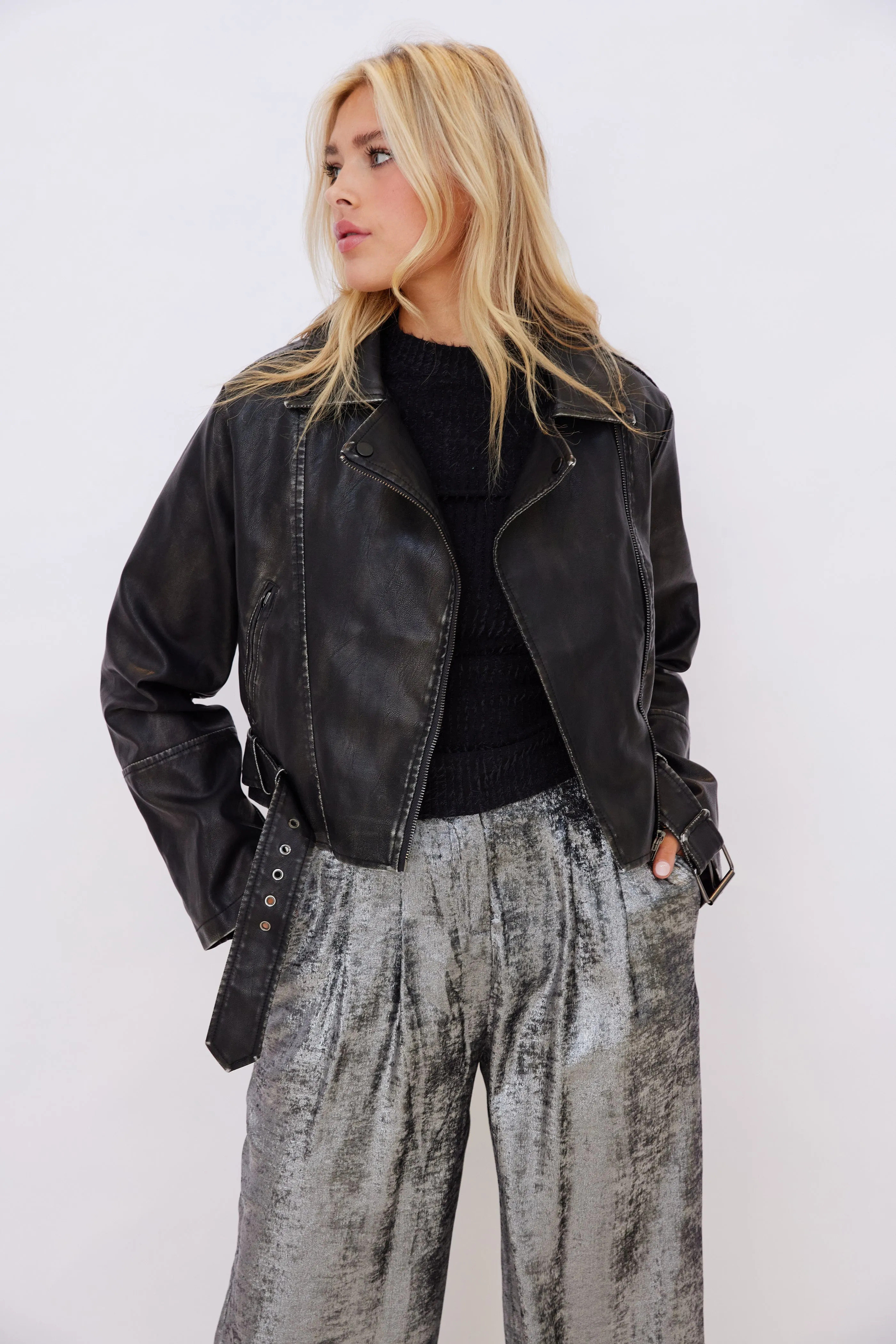 SALE - Dylan Faux Leather Jacket sold by fab'rik product image thumbnail 2
