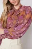 SALE - Paige Printed Tie Neck Blouse sold by fab'rik