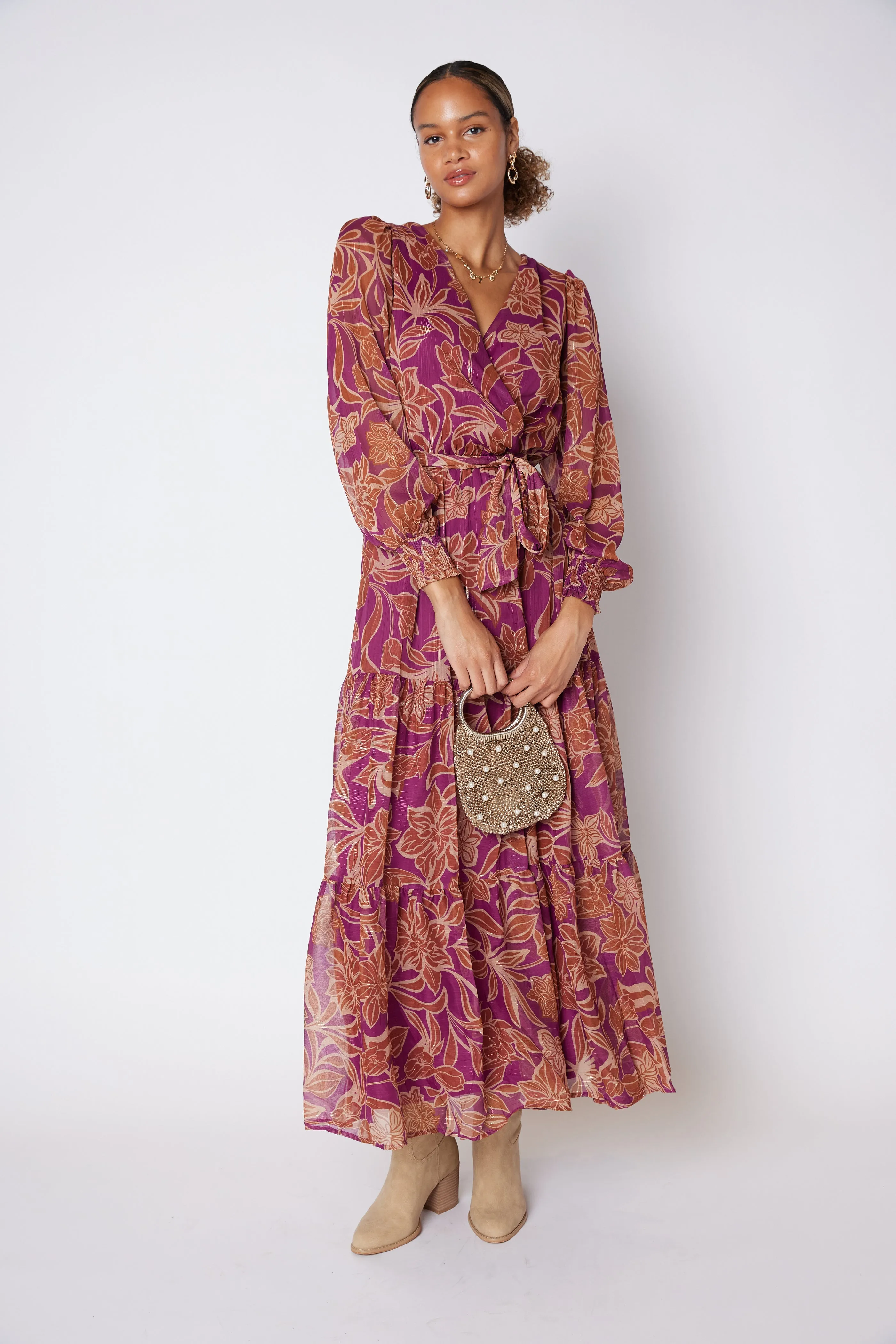 SALE - Glenn Printed Wrap Dress sold by fab'rik