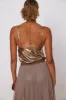 SALE - Kylie Metallic Cowl Neck Tank sold by fab'rik