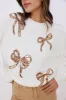 SALE - Ashton Sequin Bow Sweater sold by fab'rik