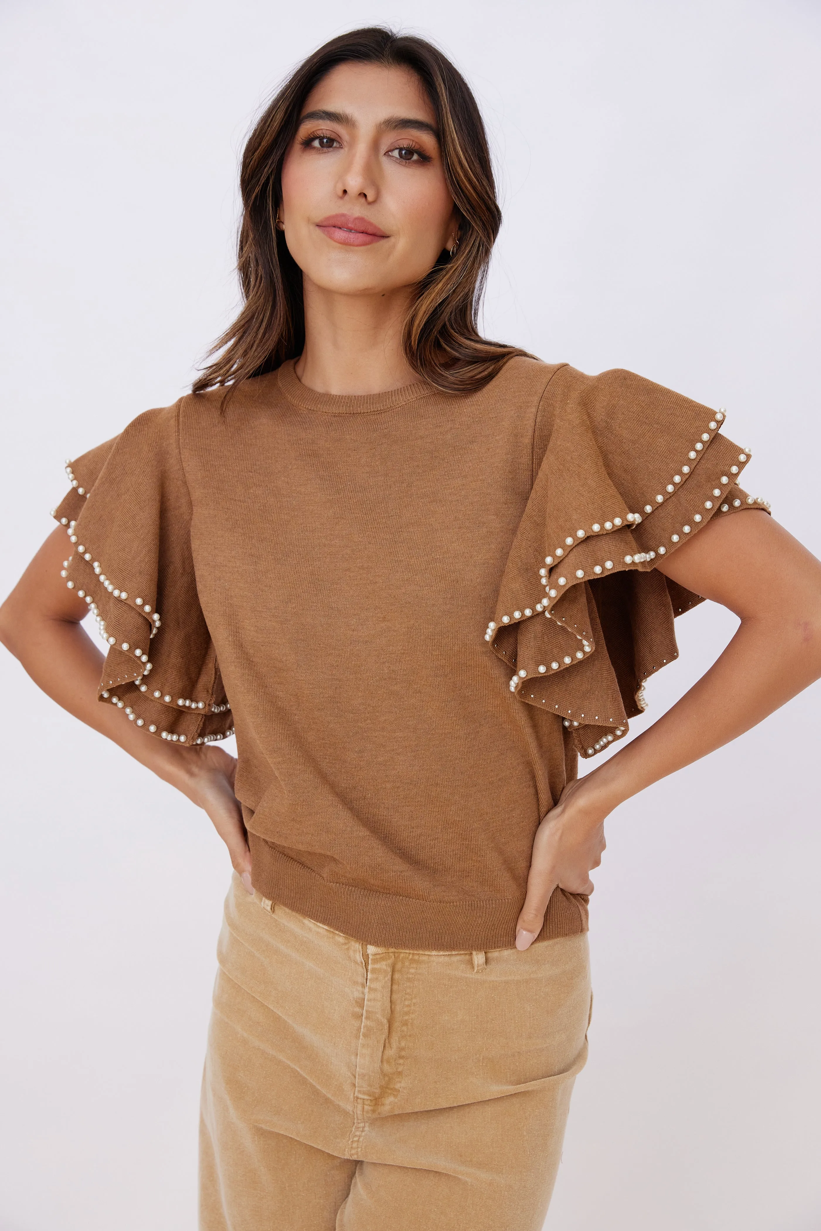 Bianca Flutter Sleeve Sweater sold by fab'rik product image thumbnail 3