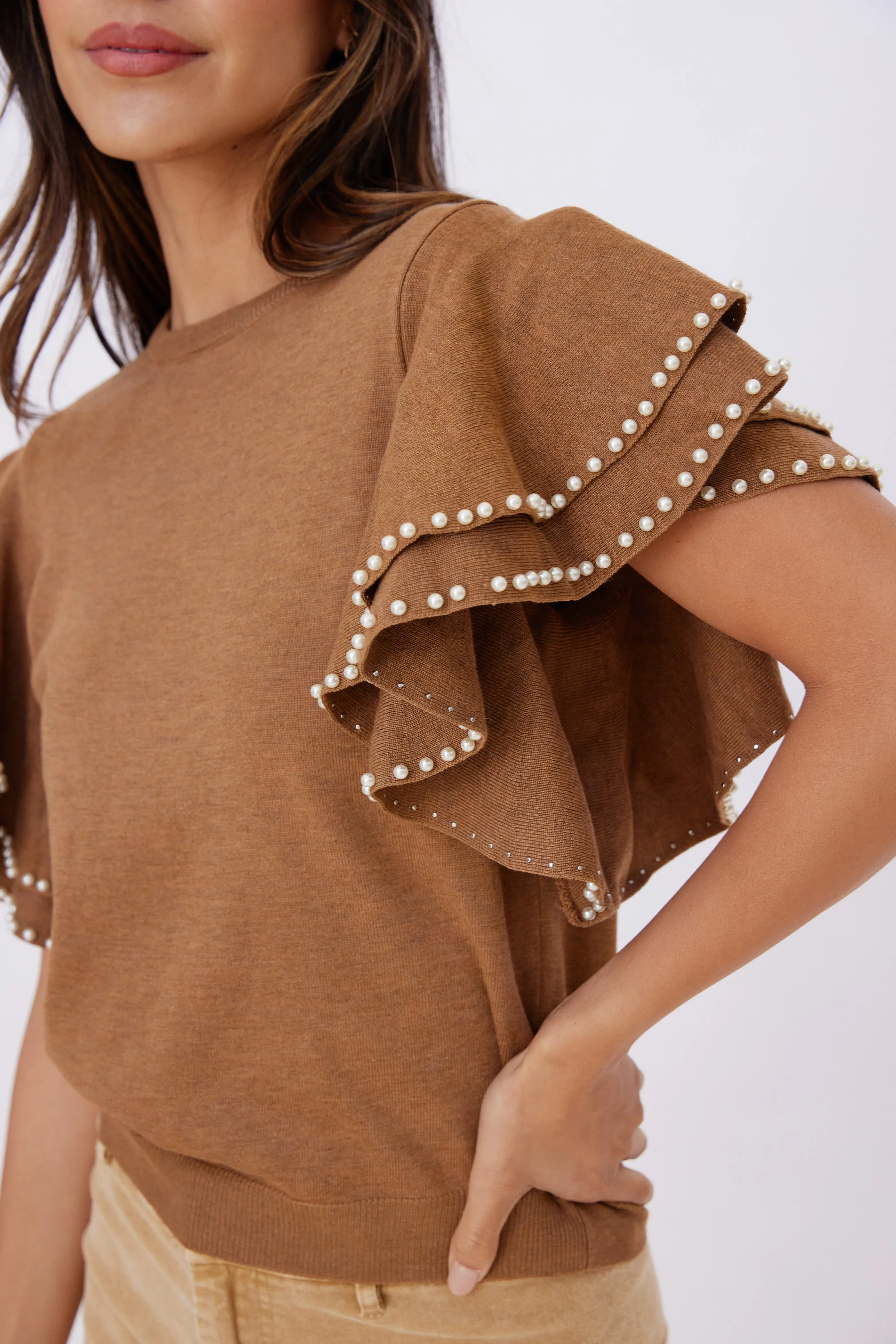 Bianca Flutter Sleeve Sweater sold by fab'rik product image thumbnail 2