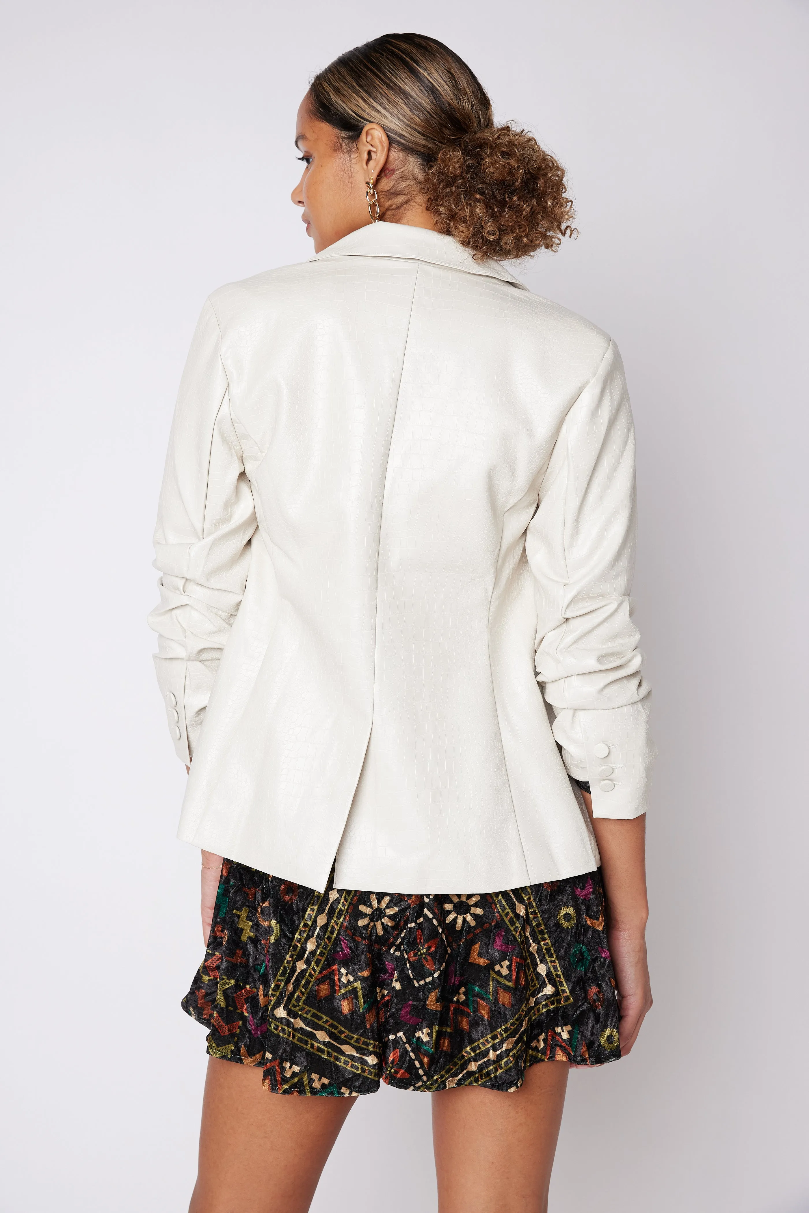 Gabriella Faux Leather Blazer sold by fab'rik product image thumbnail 4