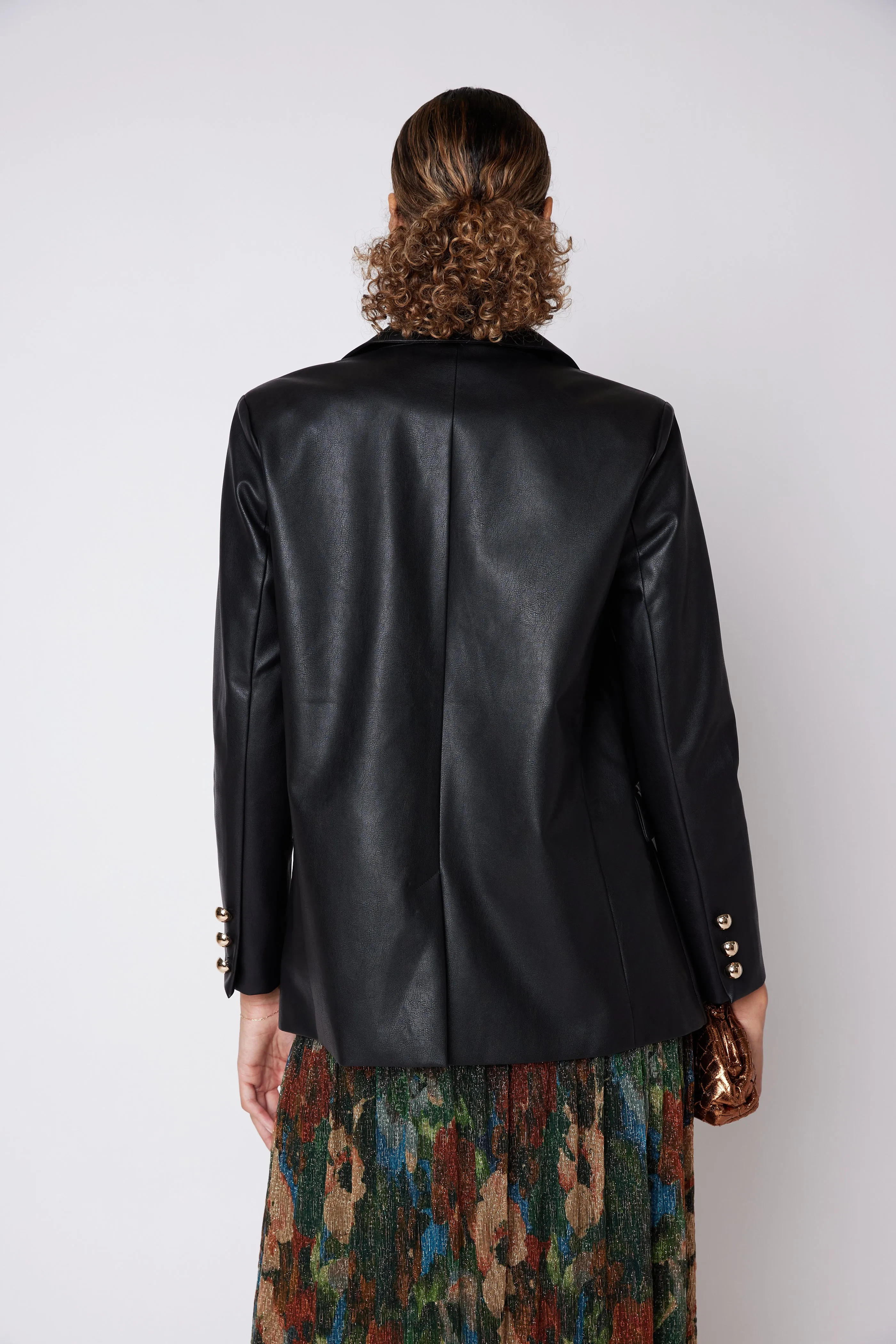 Kasey Faux Leather Boyfriend Blazer sold by fab'rik product image thumbnail 4