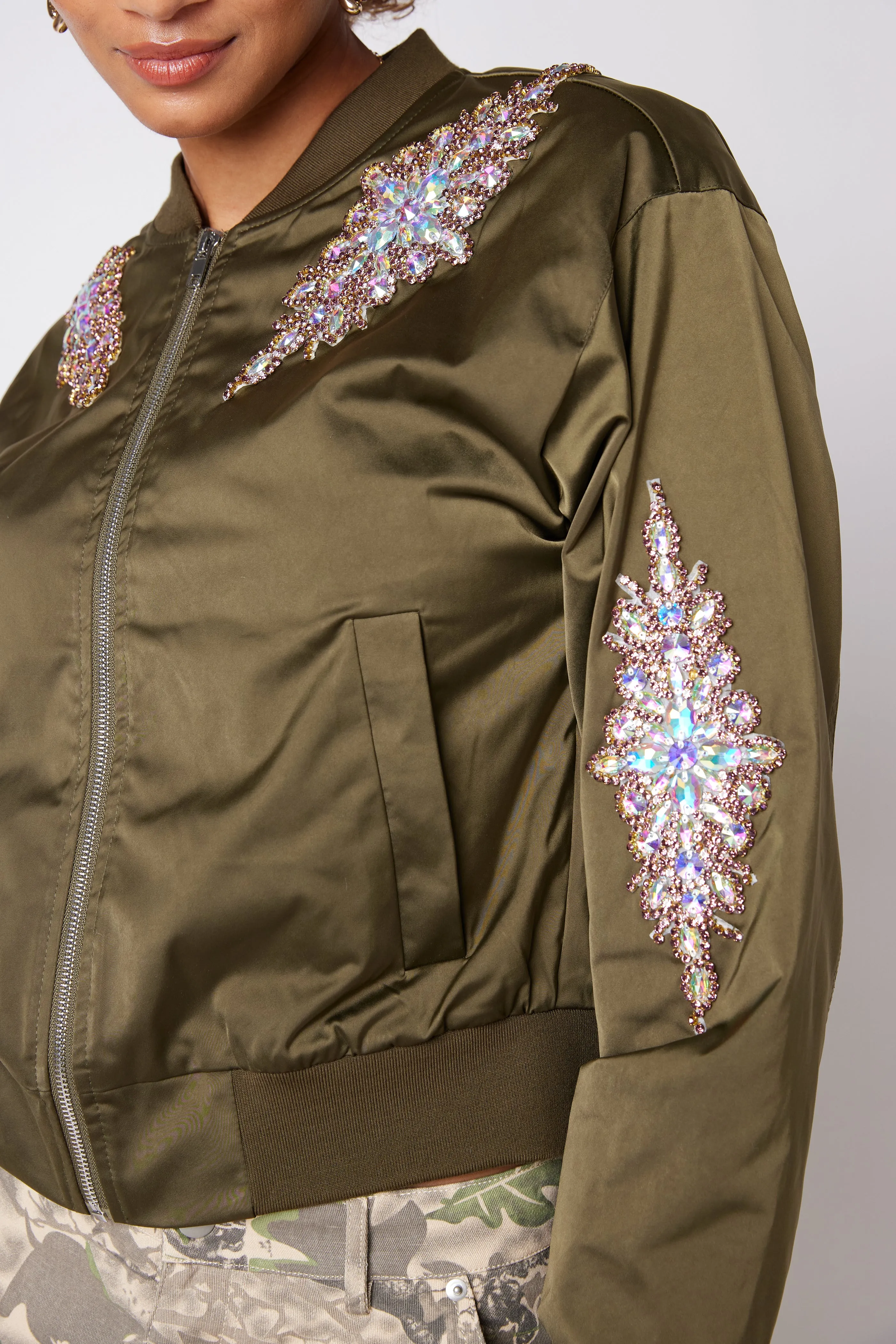 SALE - Nathan Jeweled Embellished Bomber Jacket sold by fab'rik product image thumbnail 2