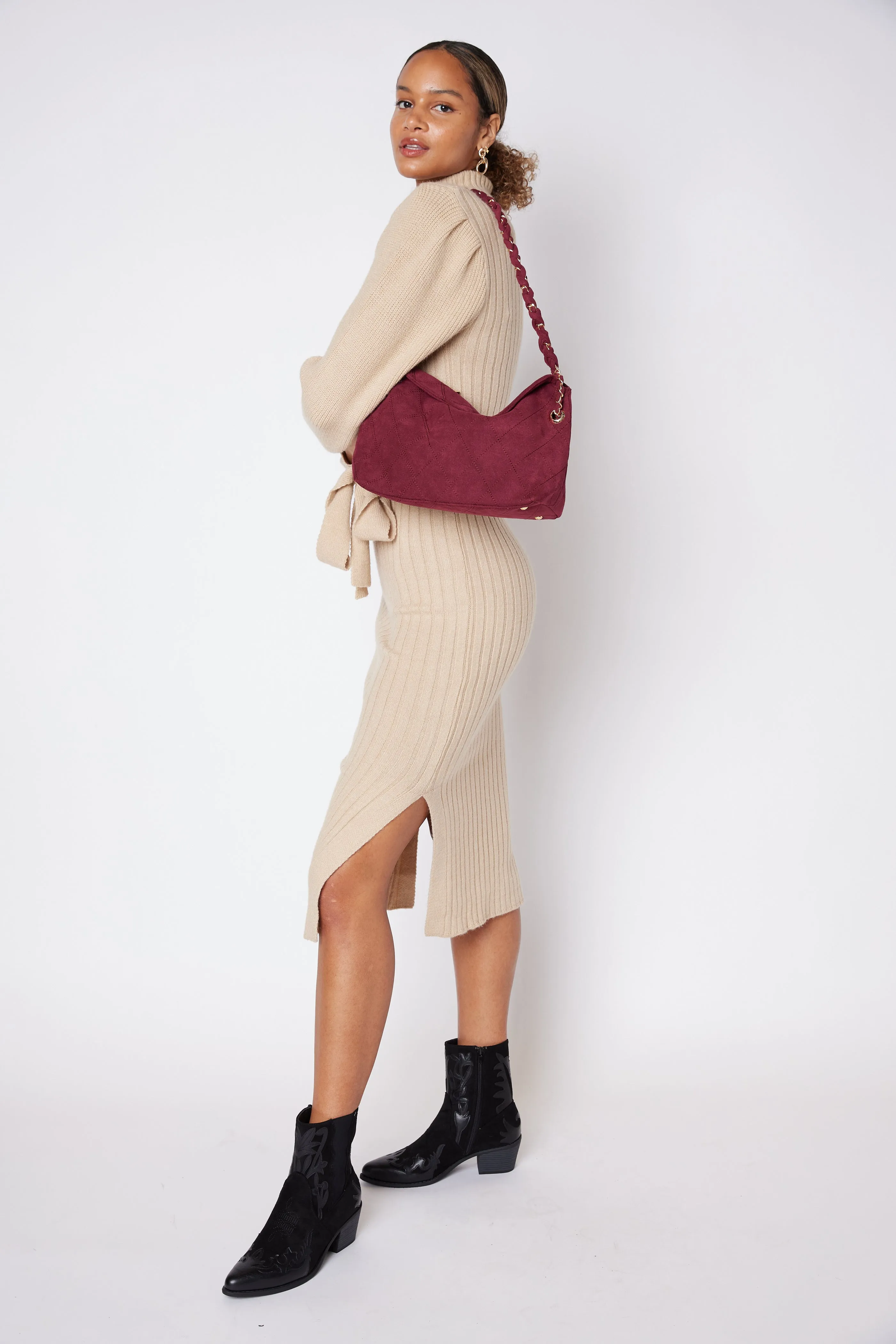 SALE - James Turtleneck Tie Waist Sweater Dress sold by fab'rik product image thumbnail 5