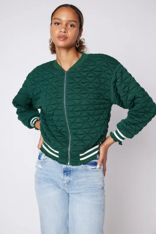 SALE - Jamie Zip Front Quilted Jacket sold by fab'rik