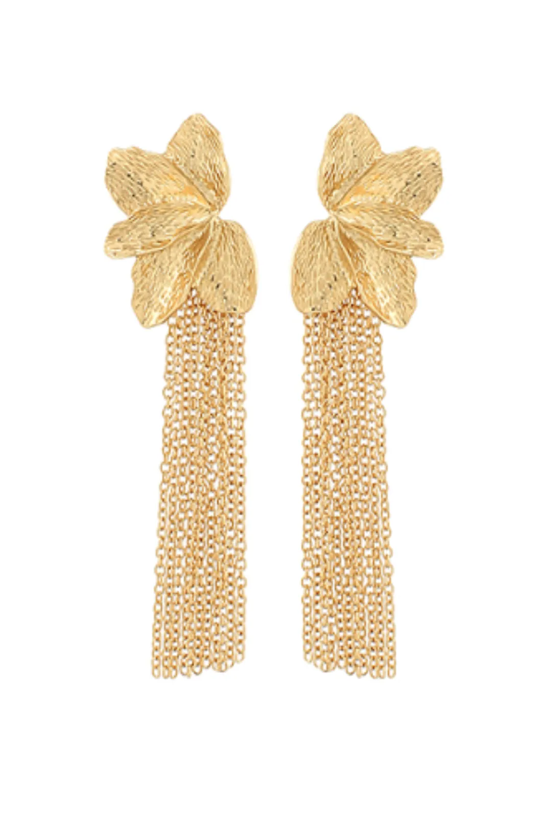 Campbell Chain Detail Flower Earring sold by fab'rik