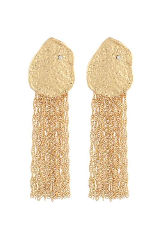 Mina Teardrop Fringe Earring sold by fab'rik