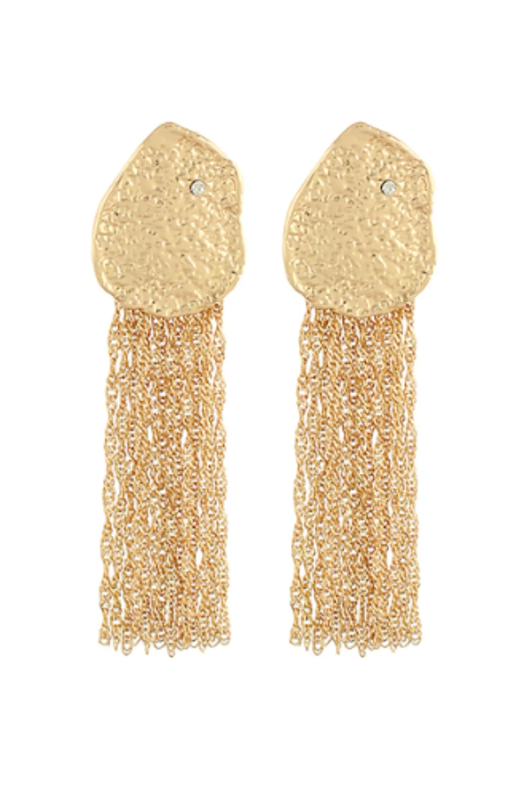 Mina Teardrop Fringe Earring sold by fab'rik