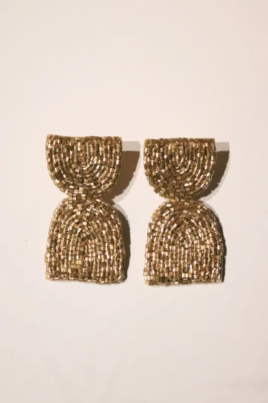 Jamie Arch Style Beaded Earrings sold by fab'rik