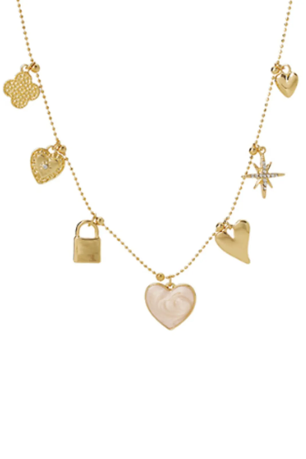 Martin Multi Charm Heart Necklace sold by fab'rik product image thumbnail 2