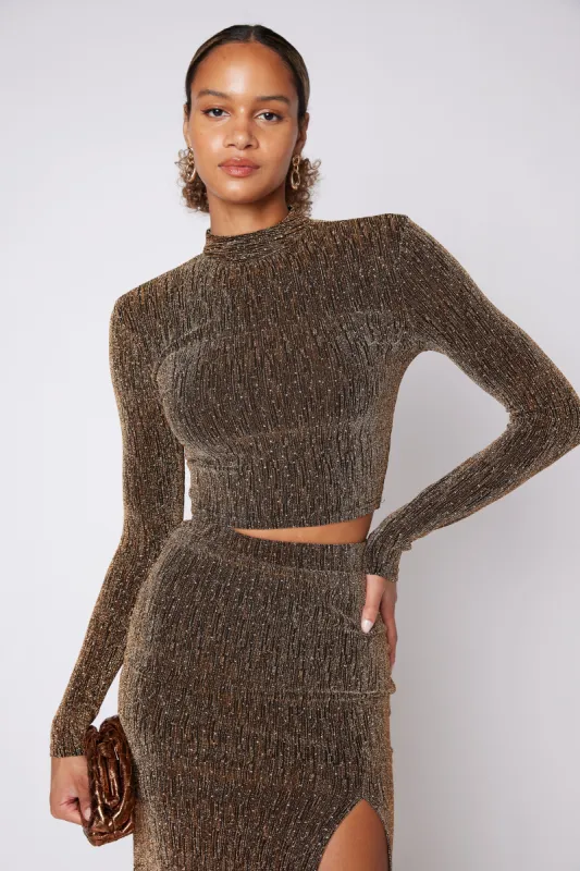 SALE - Kane Metallic Knit Top sold by fab'rik