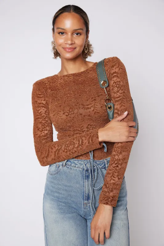 SALE - Mack Lace Long Sleeve Bodysuit sold by fab'rik