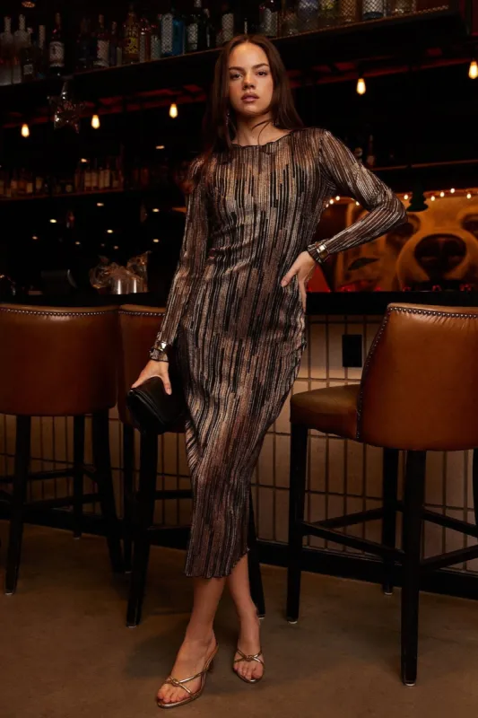 SALE - Felicity Long Sleeve Midi Dress sold by fab'rik