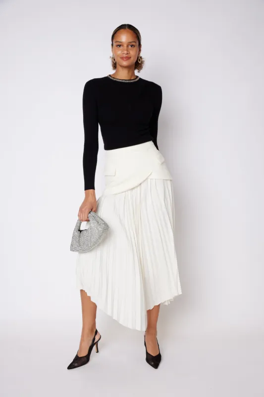 Michael Pleated Layered Skirt sold by fab'rik