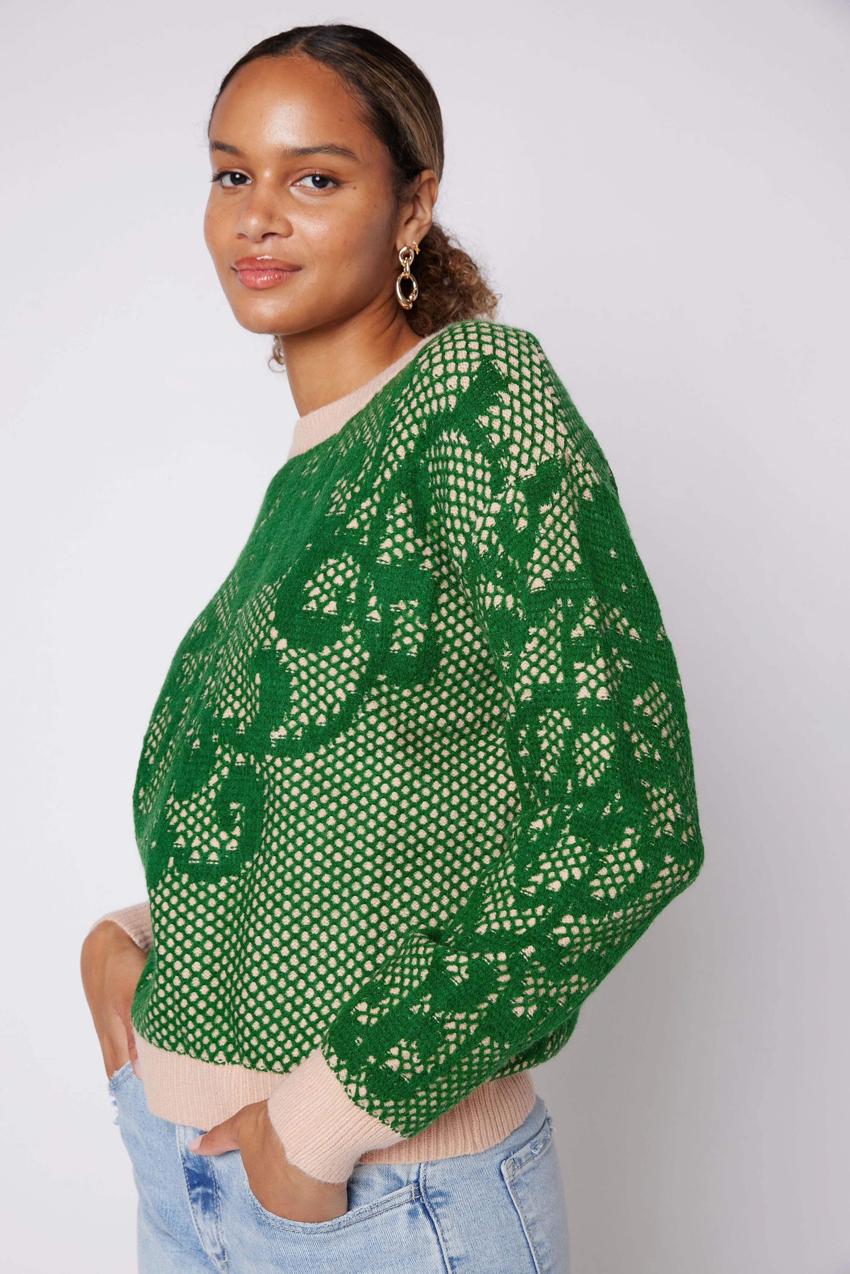 SALE - Michaela Lace Knit Pattern Sweater sold by fab'rik product image thumbnail 3