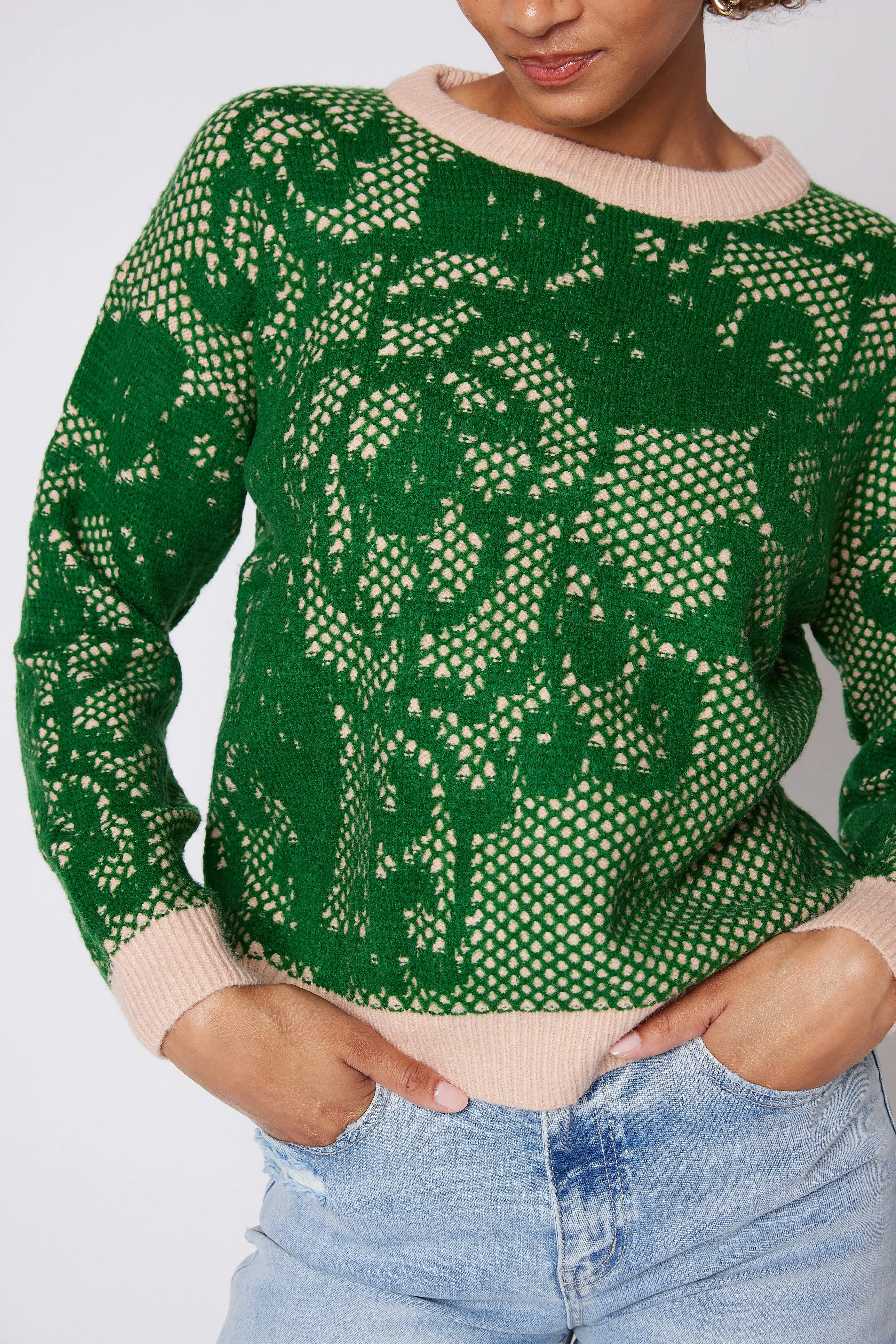 SALE - Michaela Lace Knit Pattern Sweater sold by fab'rik product image thumbnail 2