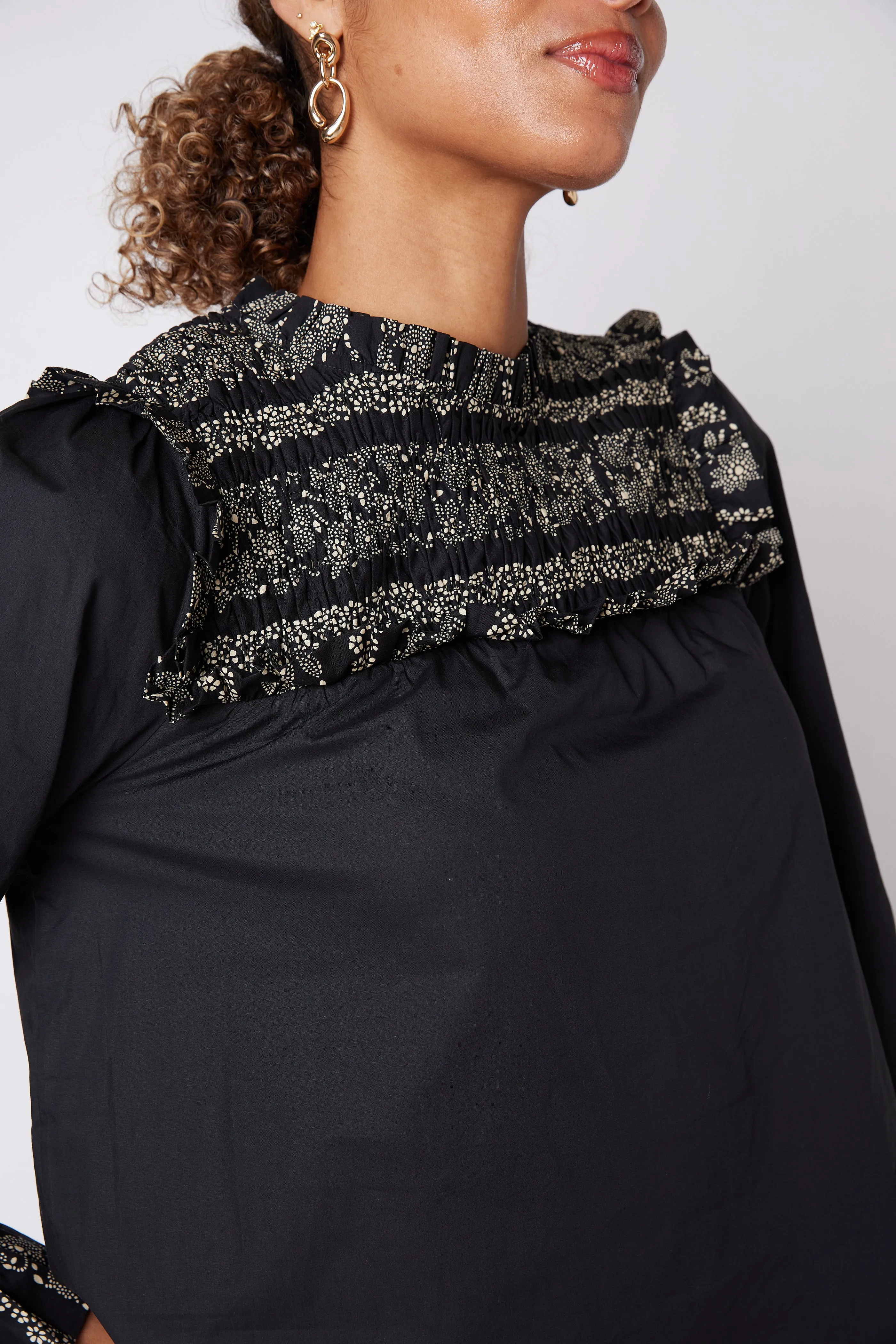 SALE - Penelope Ruffle Contrast Smocked Blouse sold by fab'rik product image thumbnail 2