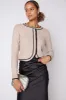 Thea Contrast Hem Cable Knit Cardigan sold by fab'rik