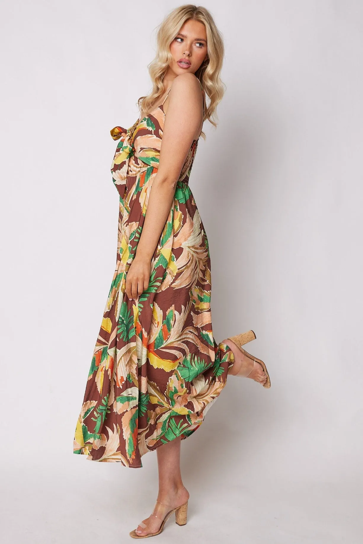 Hannah Printed Smocked Maxi Dress sold by fab'rik product image thumbnail 3