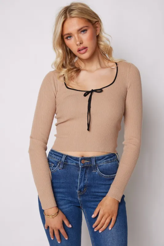 SALE - Effie Tie Detail Knot Top sold by fab'rik