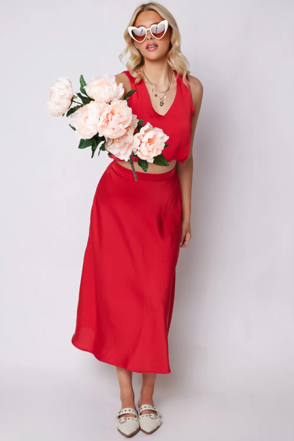 Maria Midi Swing Skirt sold by fab'rik