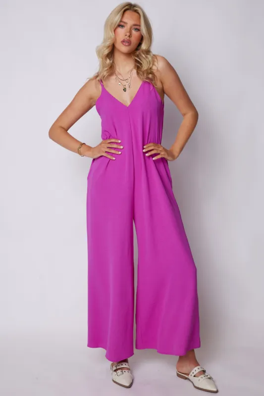 Cara Crepe Cami Jumpsuit sold by fab'rik