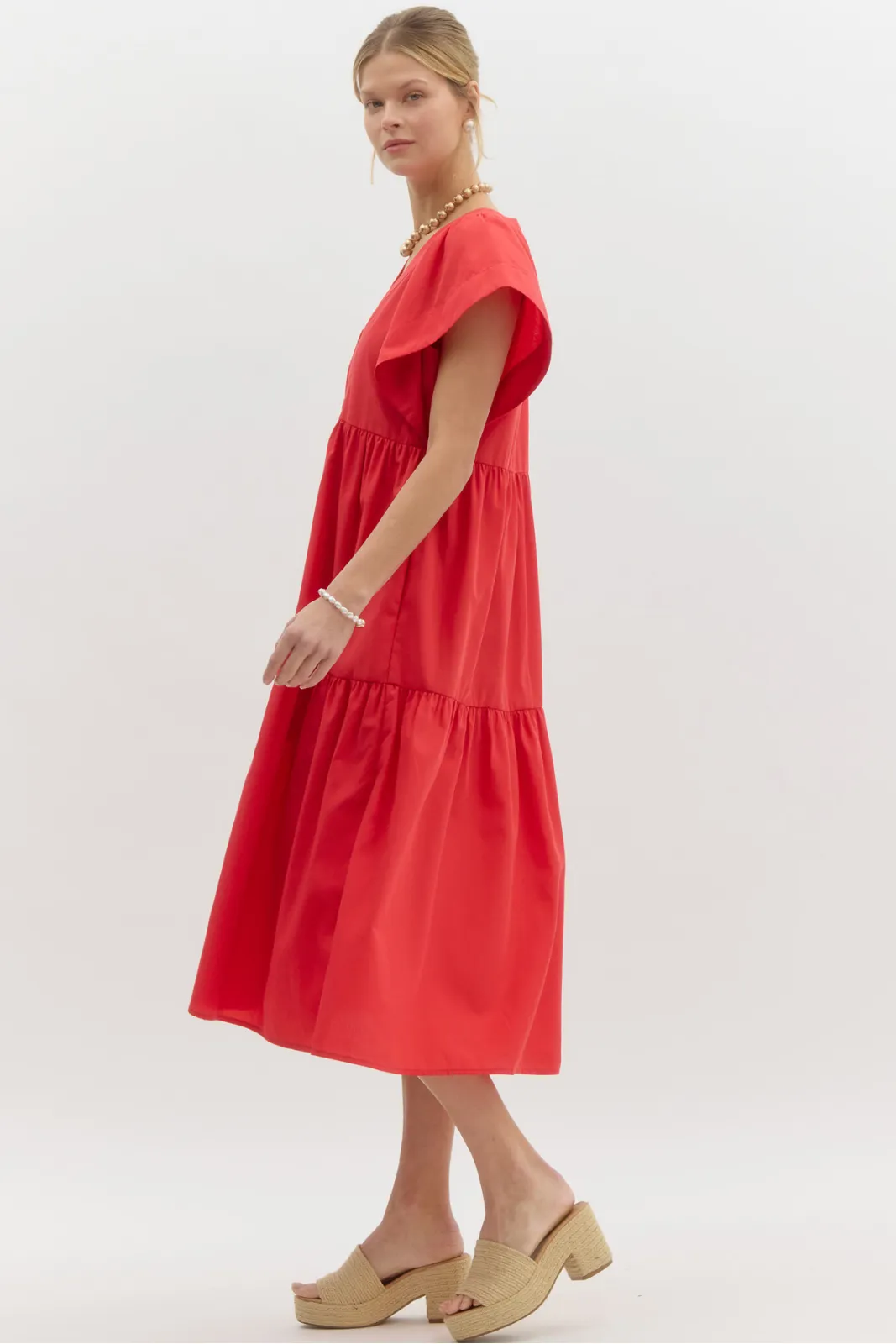 Rachel V Neck Midi Dress sold by fab'rik product image thumbnail 2