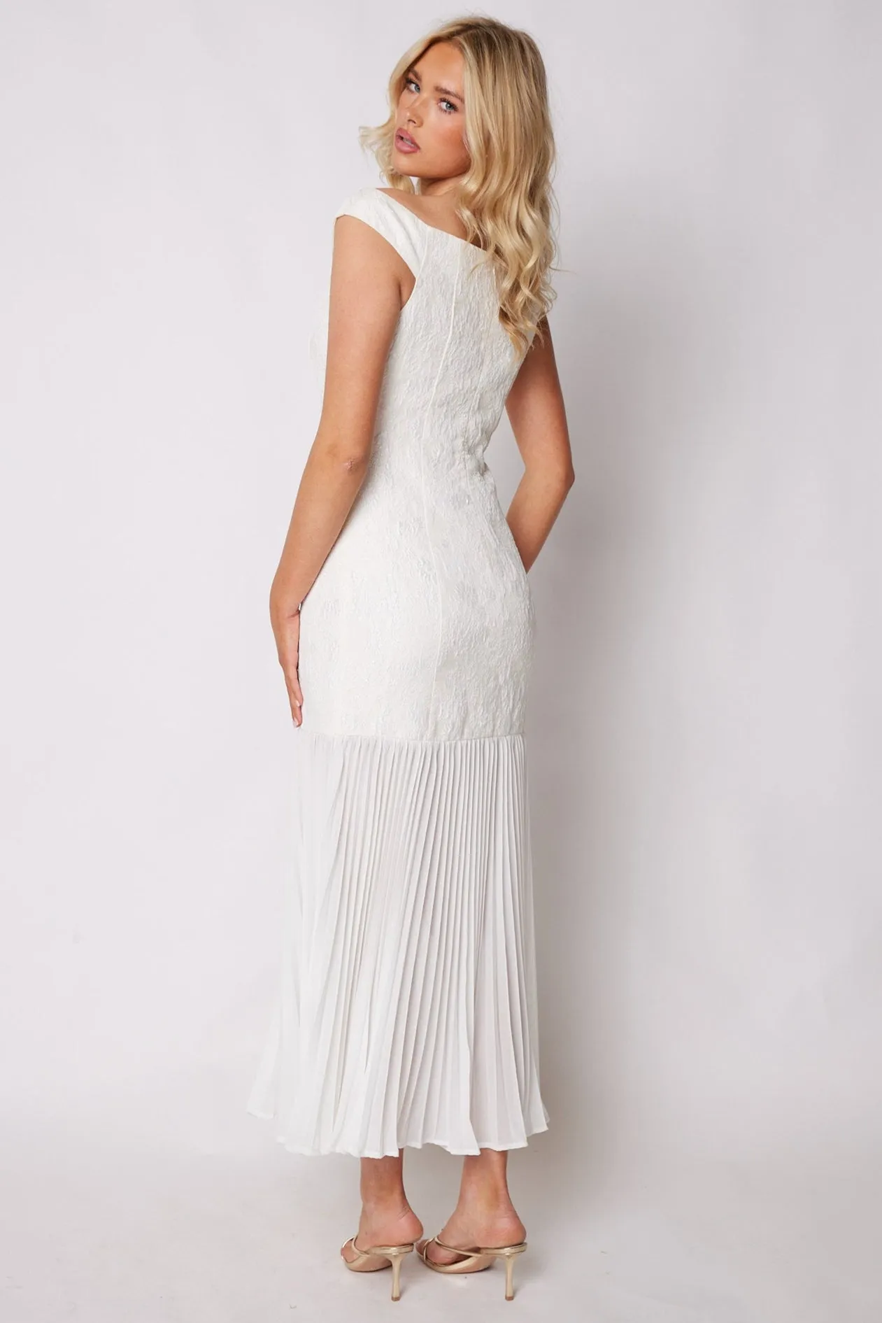 Caroline Button Down Pleated Bottom Maxi Dress sold by fab'rik product image thumbnail 4