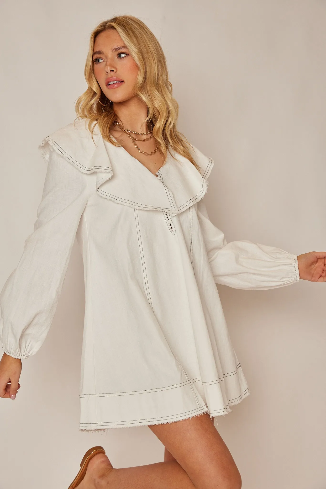 SALE - Karen Puff Sleeve Mini Dress sold by fab'rik product image thumbnail 3