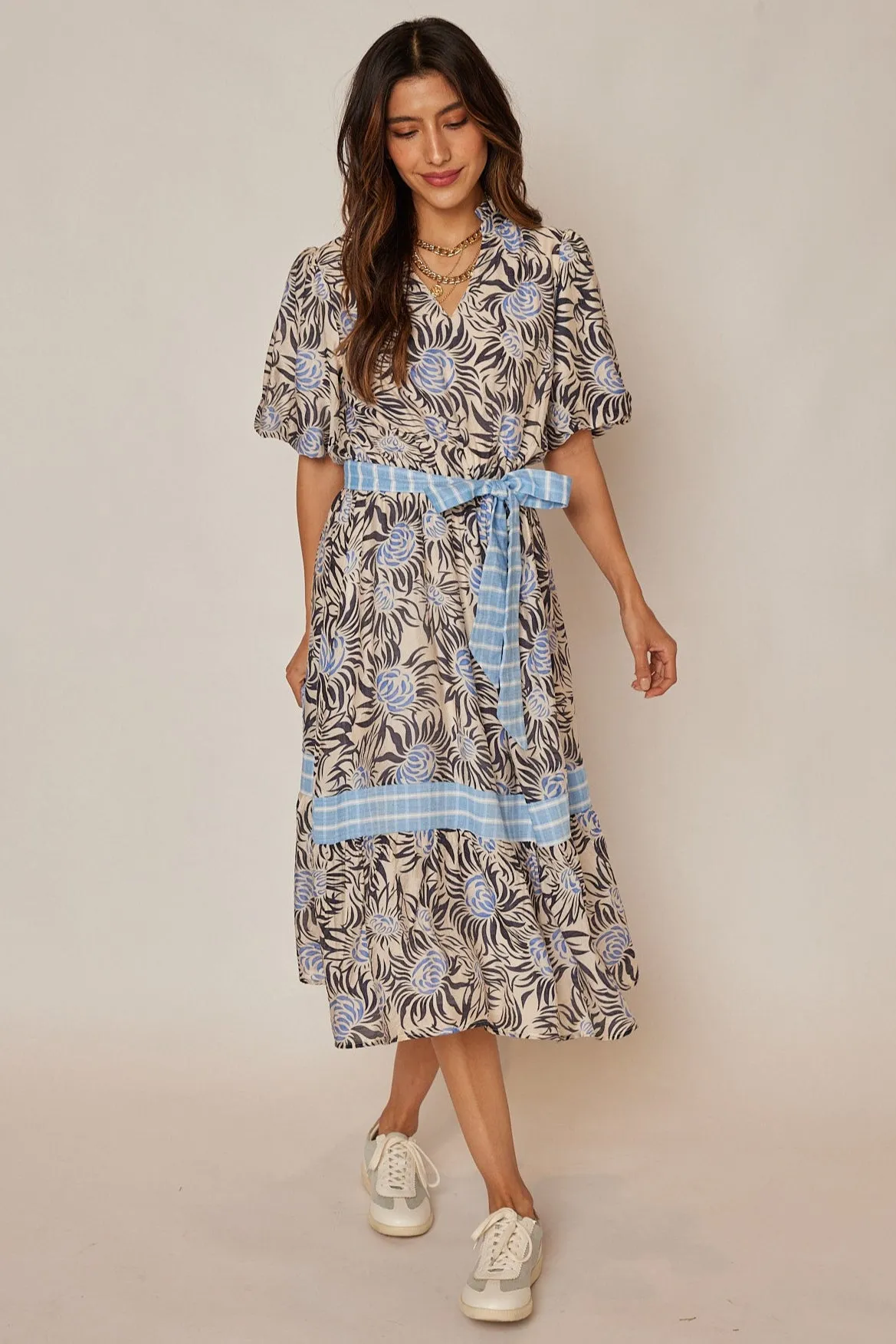 Janet Floral Midi Dress sold by fab'rik