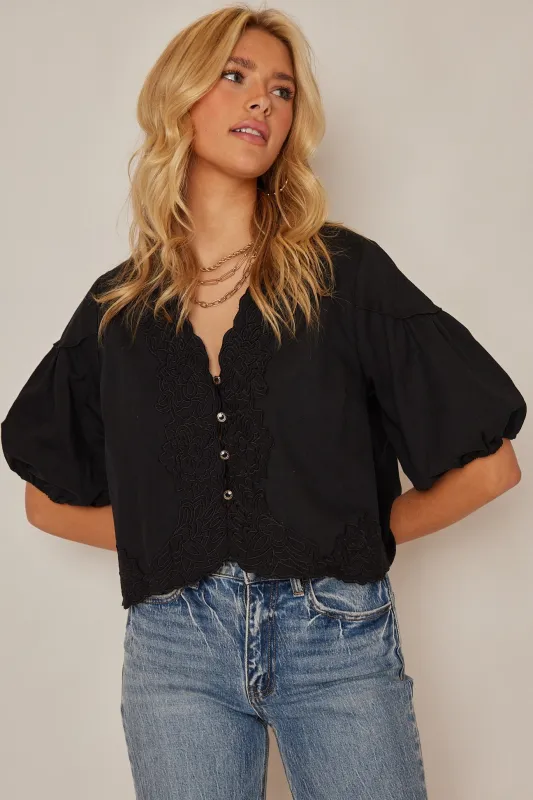 Mimi Puff Sleeve Blouse sold by fab'rik