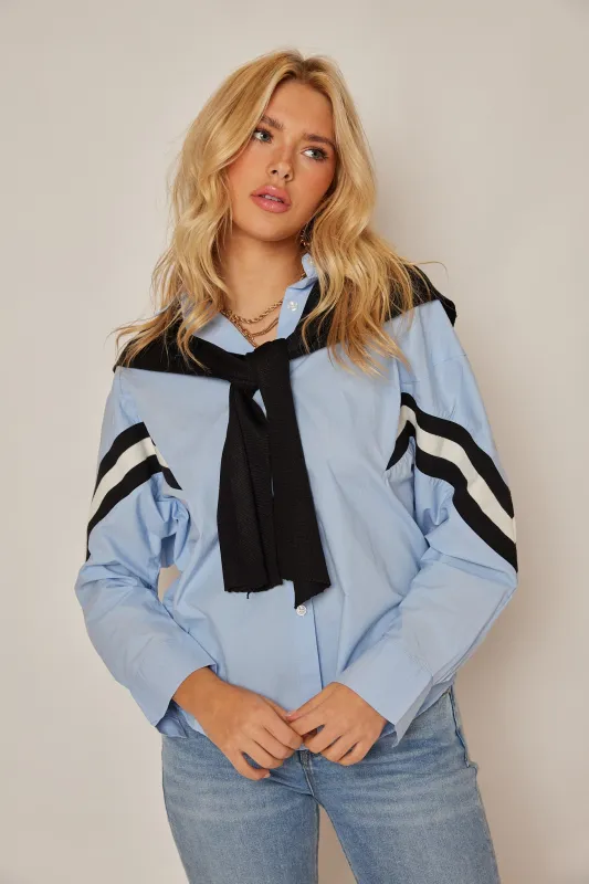 SALE - Mona Dress Shirt With Faux Sweater sold by fab'rik