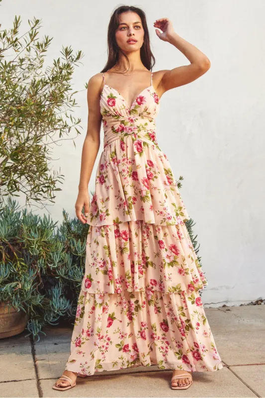 Jayda Tie Back Maxi Dress sold by fab'rik