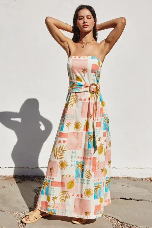 Amalfi Tube Top Maxi Dress sold by fab'rik