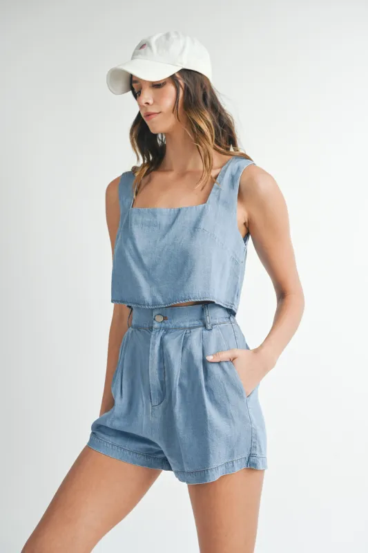 Lina Square Neck Top sold by fab'rik