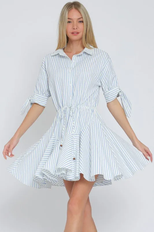 Alyssa Button Down Mini Dress sold by fab'rik