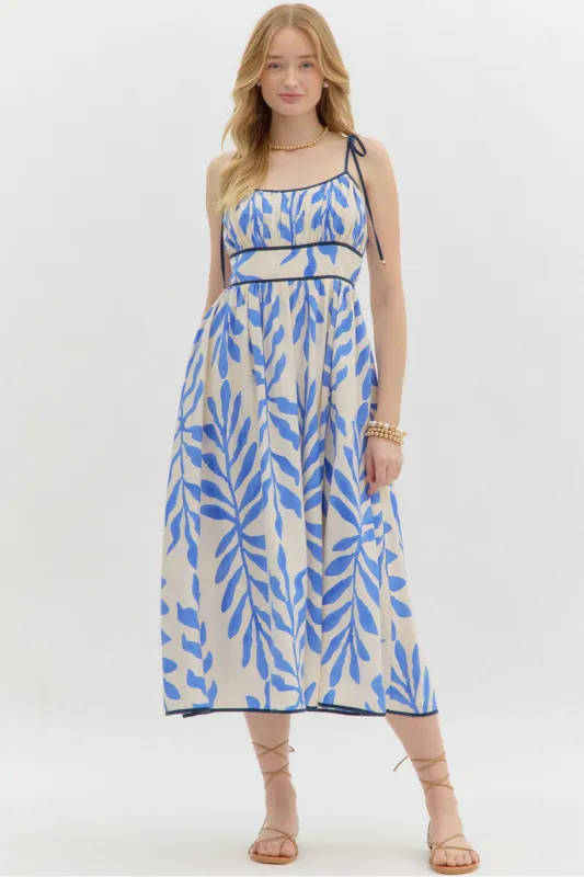 Abby Shoulder Tie Midi Dress sold by fab'rik