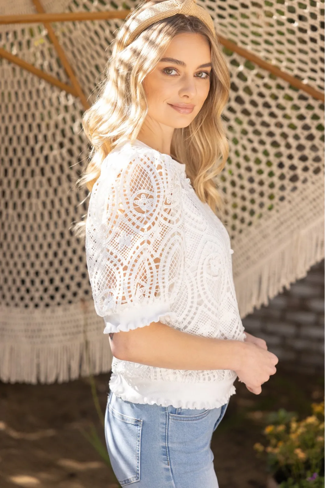 Leroy Ruffled Detailed Lace Top sold by fab'rik product image thumbnail 2