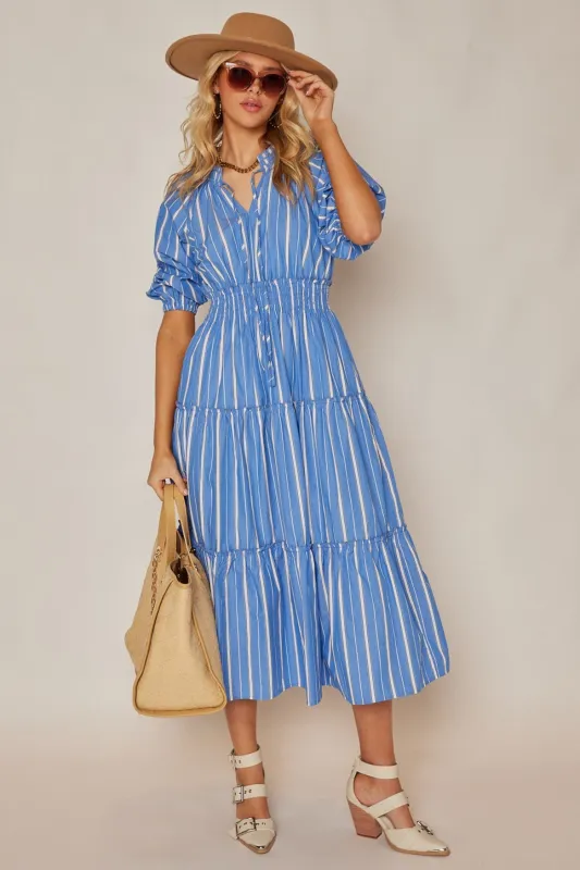 Gia Tie Detail Maxi Dress sold by fab'rik