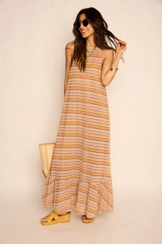 Olivia Crochet Maxi Dress sold by fab'rik