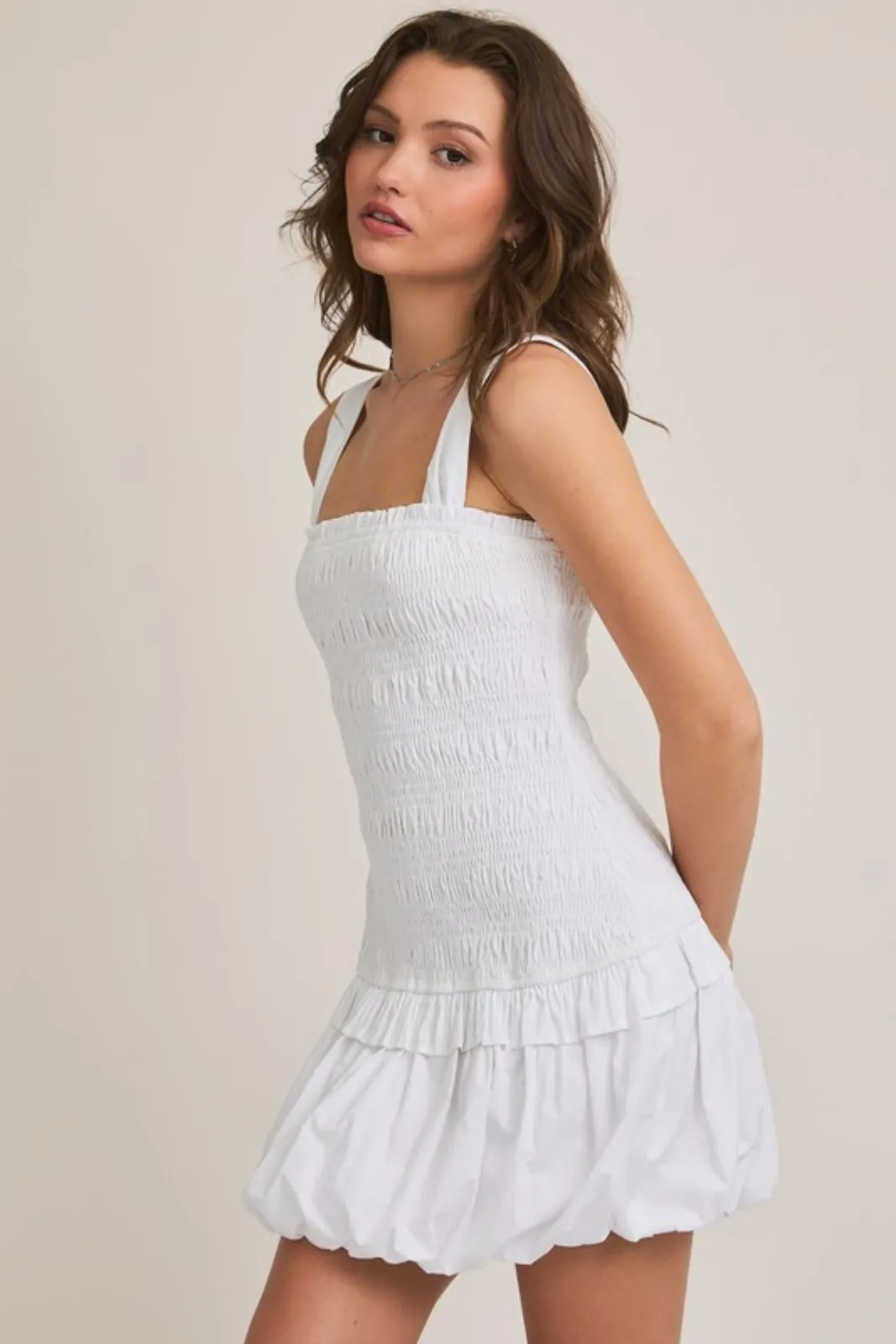 Claire Smocked Bodice Mini Dress sold by fab'rik product image thumbnail 3