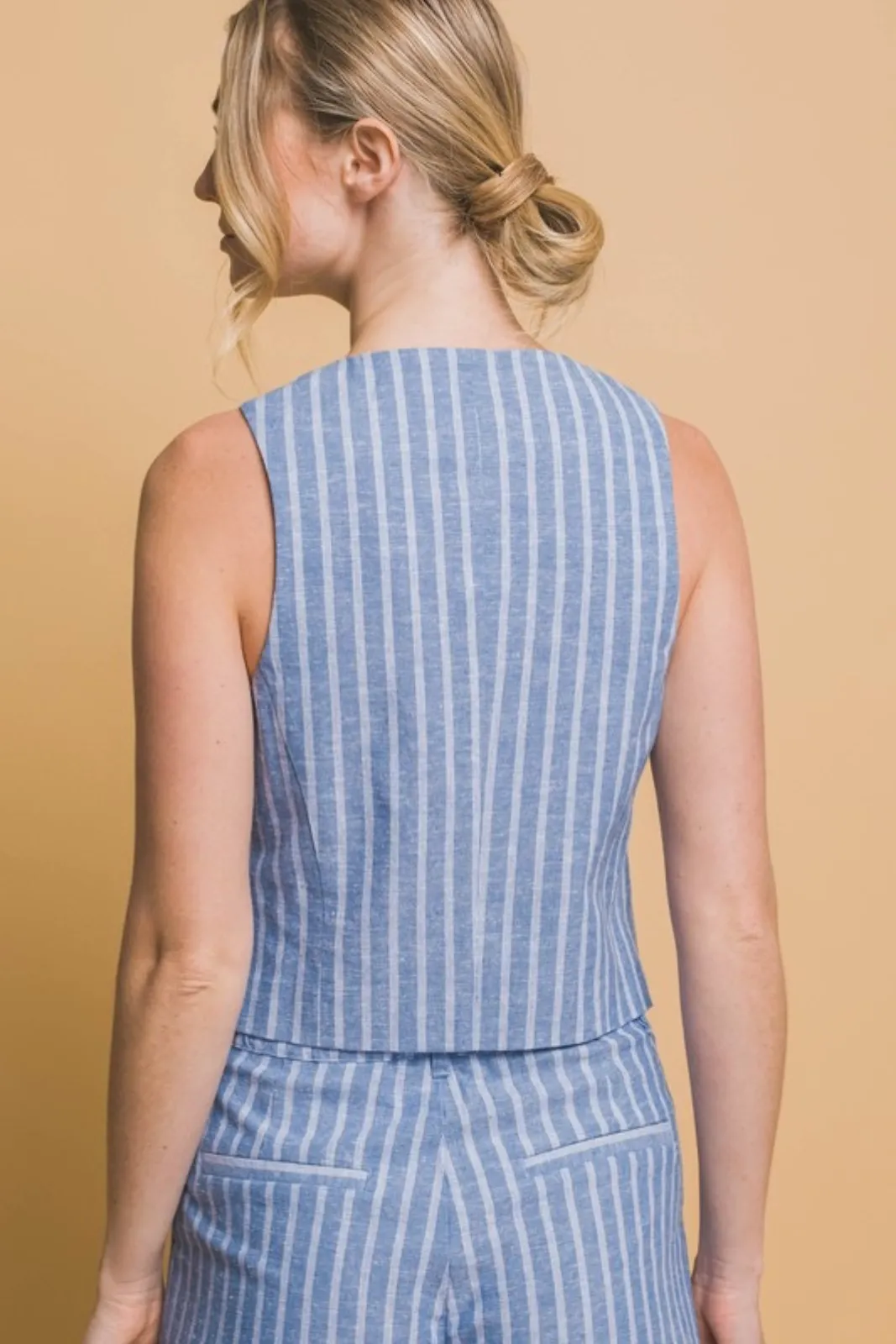 Carmen Striped Button Vest sold by fab'rik product image thumbnail 4