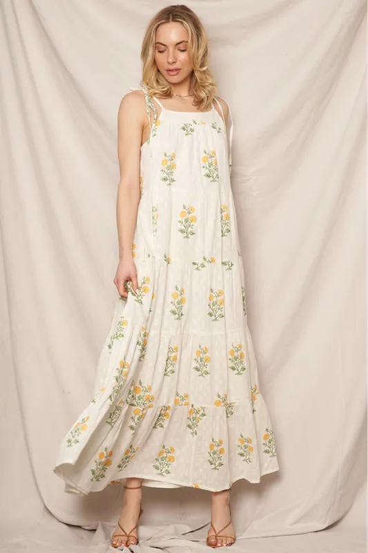 Shayla Printed Tiered Maxi Dress sold by fab'rik