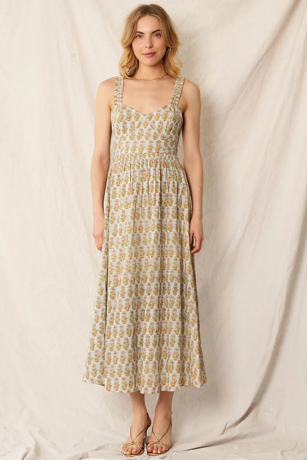 Kaitlyn Floral Print Maxi Dress sold by fab'rik